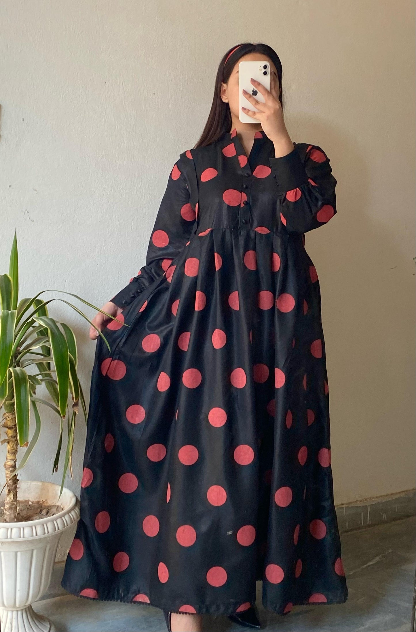 Fancy Polka Dot Lawn Maxi