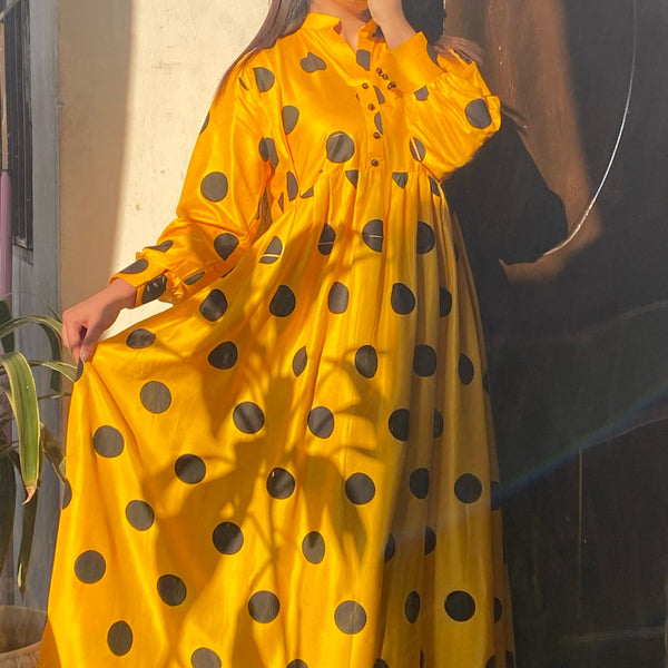 Fancy Polka Dot Lawn Maxi