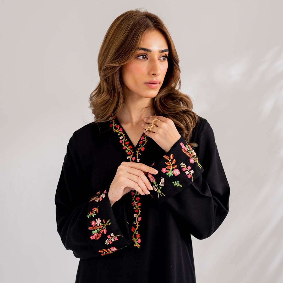 Neck Embroidered Long Length 2PC Suit