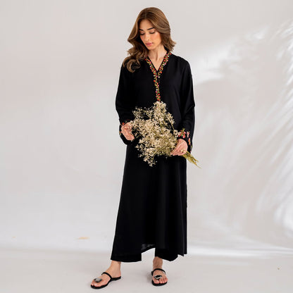 Neck Embroidered Long Length 2PC Suit