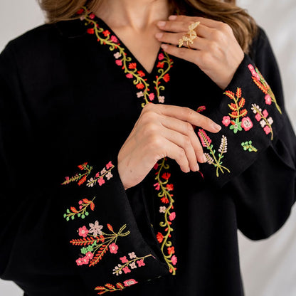 Neck Embroidered Long Length 2PC Suit