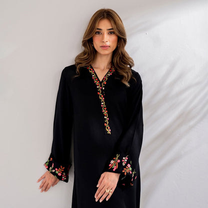 Neck Embroidered Long Length 2PC Suit