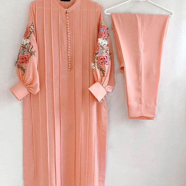 Flower Embroidery 2Pc