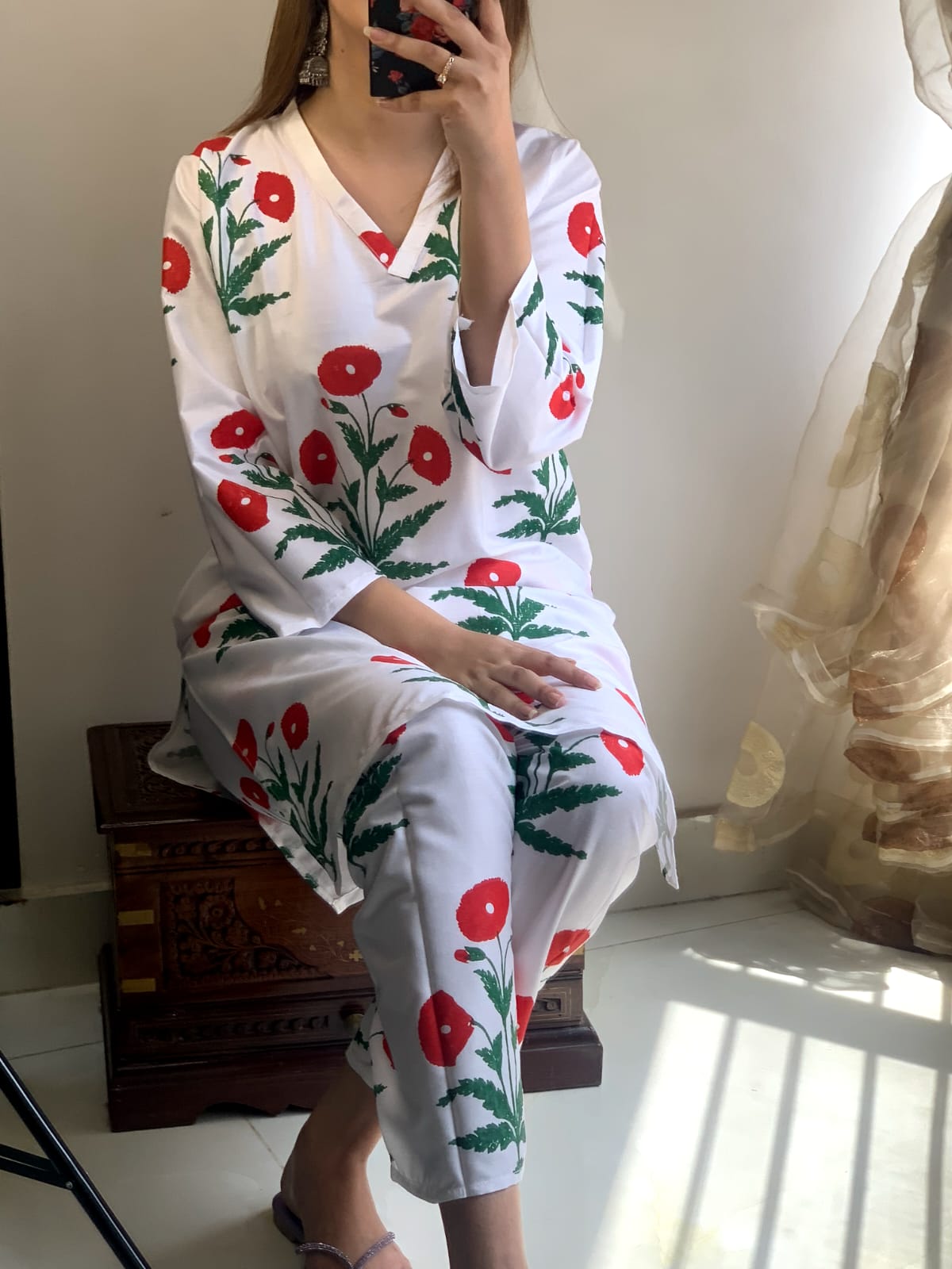 Tulip Flower 2PC Stitched Suit