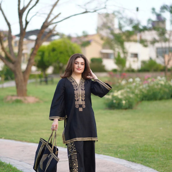 Co-Ord 2Pc Set With Hand Bag