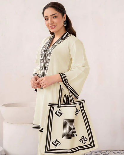 Co-Ord 2Pc Set With Hand Bag