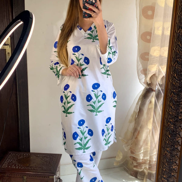 Tulip Flower 2PC Stitched Suit