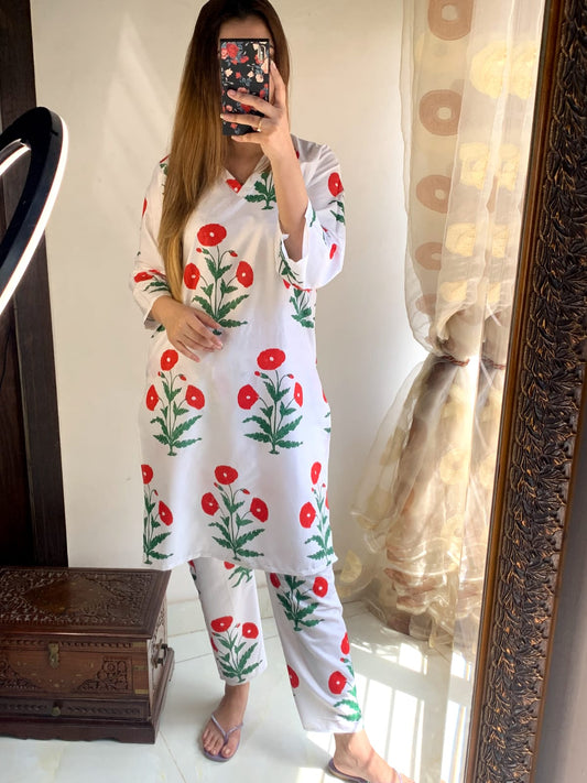 Tulip Flower 2PC Stitched Suit